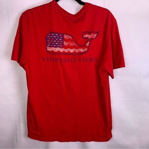 Vineyard Vines Red Front Pocket Graphic T-shirt